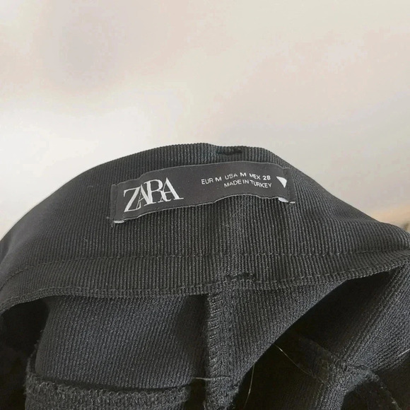 ZARA | SLIT RIBBED FLARE TROUSER - Picture 14 of 14